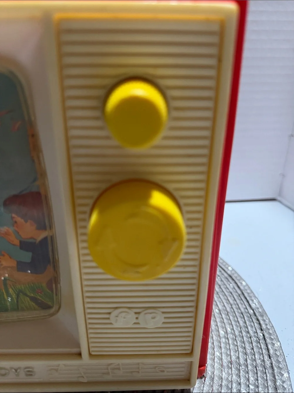 Fisher-Price Red and Yellow Carry Handle Toy TV